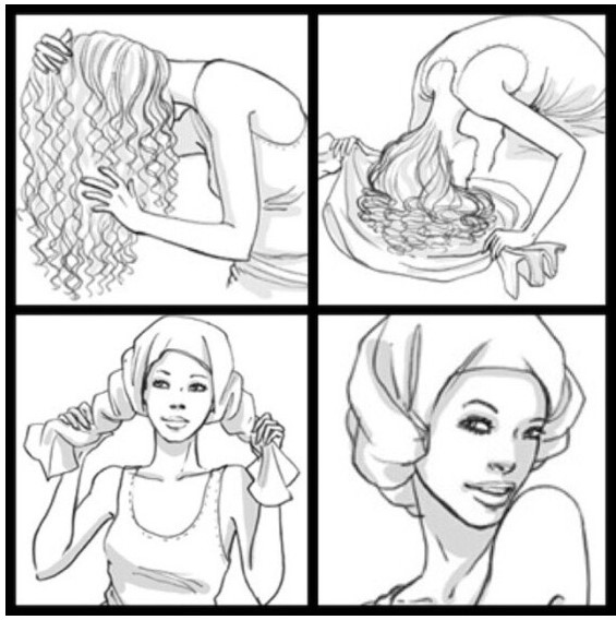 técnica secado cabello plopping